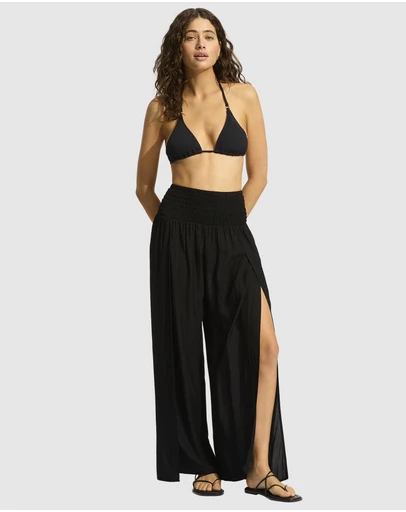Seafolly - BEACH EDIT Shirred Waist Wrap Pant