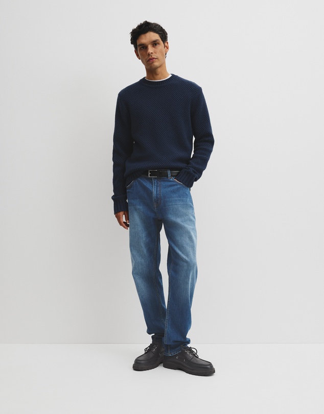 Country Road - Australian Good Earth Cotton Blend Textured Crew Knit