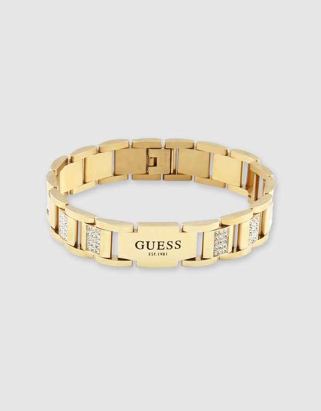 GUESS - Guess Frontier Gold Tone Bracelet 15mm