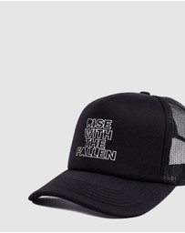 Fallen Footwear - Fallen Footwear Rwtf Hat Flat Visor Printed Logo - Black/White