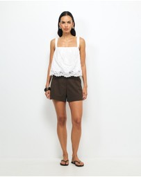 AERE - Organic Cotton Embroidered Top