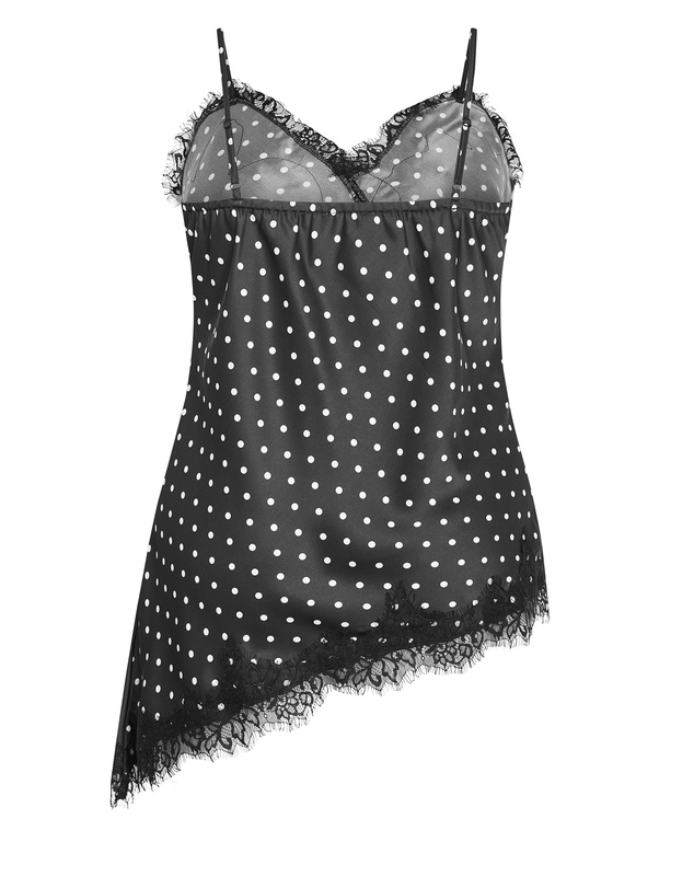 City Chic - Solene Spot Lace Trim Cami