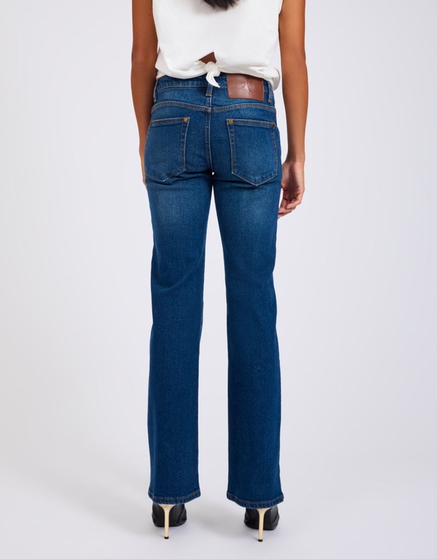 ONE TEASPOON - Alice Low Waist Bootcut Denim Jeans - Indigo Blue