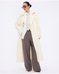 Minima Esenciales - Lior Wool Pinstripe Tailored Pants