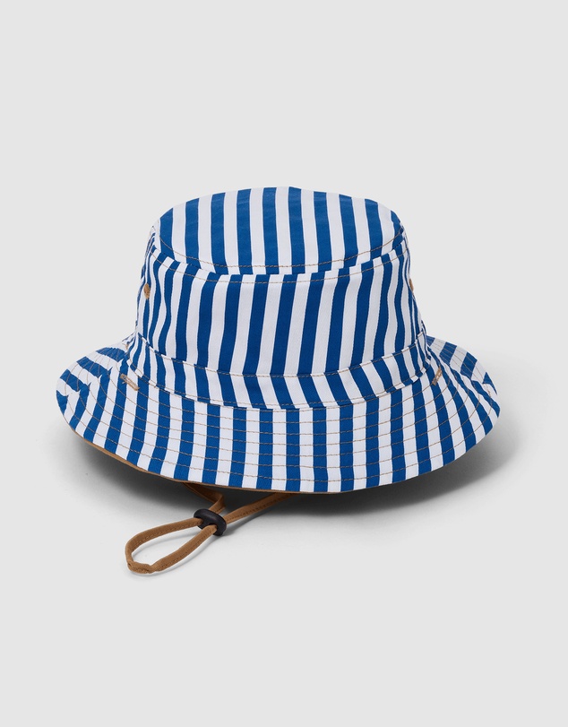 Crywolf - REVERSIBLE BUCKET HAT Deep Sea Stripe