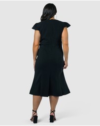Pink Dusk by Curve Project - Truth or Dare Midi Dress