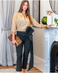 Youmsara - Draped Bow Pants