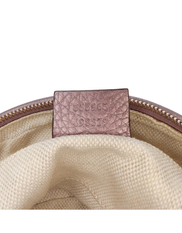 Pre-Loved by Azura Reborn - Pre-Loved Mini Metallic Pebbled Calfskin Soho Chain Crossbody