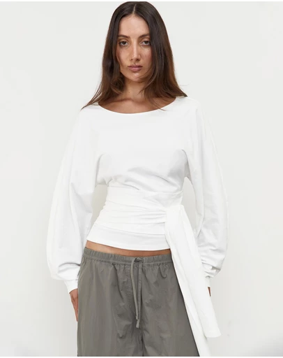 Pinky & Kamal - Waist Wrap LS top