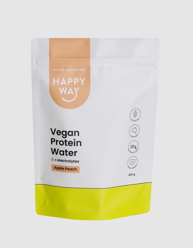 Happy Way - Apple Peach Vegan Protein Water Powder