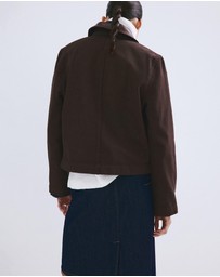 M.N.G - Denim Parka With Contrasting Collar