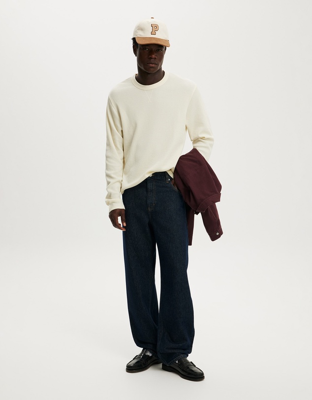Cotton On - Cropped Fit Textured Long Sleeve