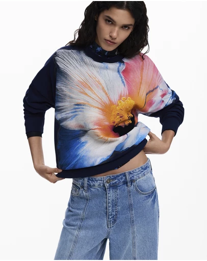 Desigual - Sweatshirt with large flower