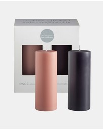 porter green - escc small pillar candle soy-blend unscented candles