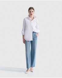 IDA+S - Matilda Oversized Stretch Cotton Blouse