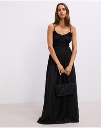The Fated - Lila Shirred Maxi Dress