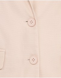 Petal & Pup - Brielle Short Sleeve Blazer Top - Beige