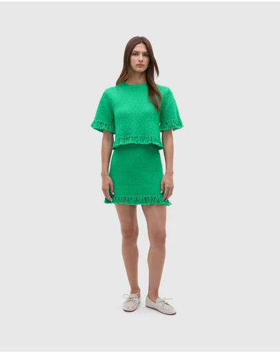 Seed Heritage - Boucle Tassel Mini Skirt