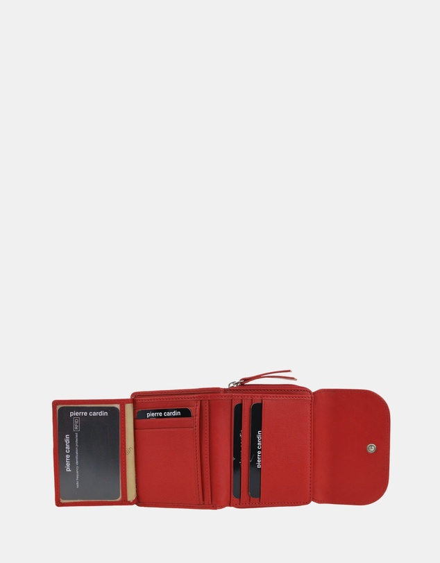 Pierre Cardin - Pierre Cardin Ladies Leather Tri-Fold Tab Wallet