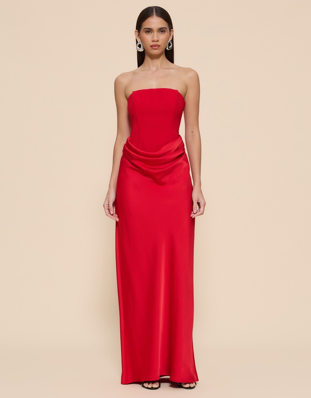 CHANCERY - Ayla Corset Drape Maxi Dress