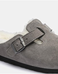 Birkenstock - Boston Suede Leather/Shearling Narrow
