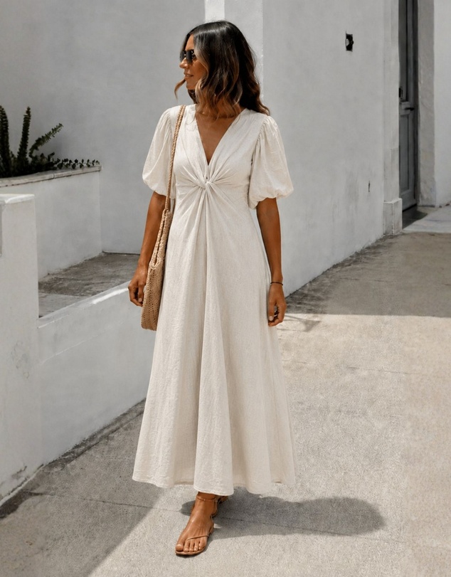 Esther & Co - Lilia Dress - Cream Whisper