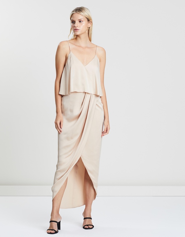 Shona Joy - Luxe Draped Cocktail Frill Dress
