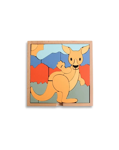 Axis Toys - Stellavan & Papa - 3-in-1 Small Block Puzzle, Kangaroo