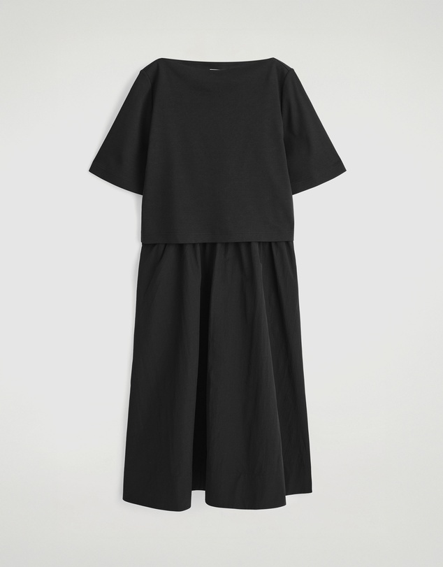 COS - Layered Boat-Neck Midi Dress