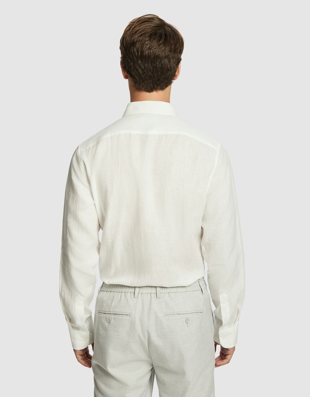 yd. - Malta Smart Slim Linen Shirt