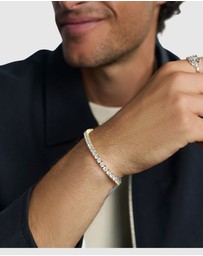 Nialaya Jewellery - Tennis Bracelet with Gold