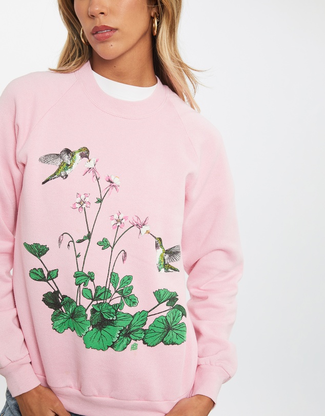 Vintage by The Real Deal - Pre Loved - Vintage 80s Humming Bird Wildlife Sweatshirt