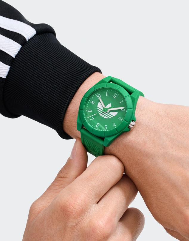 adidas Originals - Project Four 41mm Green Dial and Resin Strap Analogue Watch