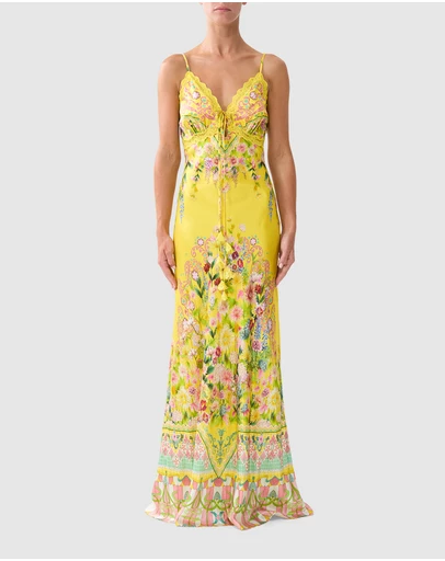 Camilla - Bias Slip Dress With Lace Edge Detail