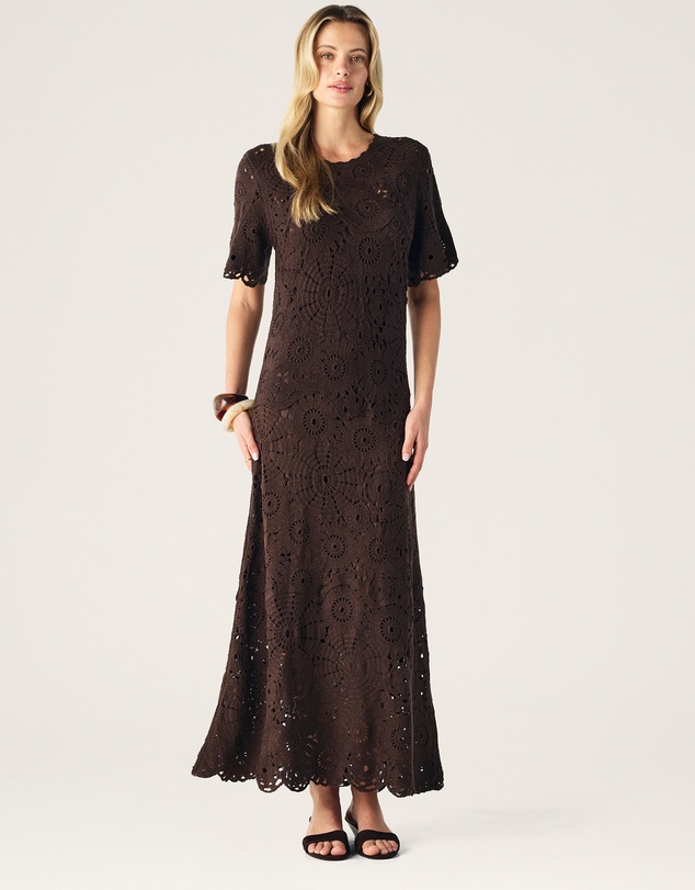 MOS The Label - Anouk Crochet Midi Dress