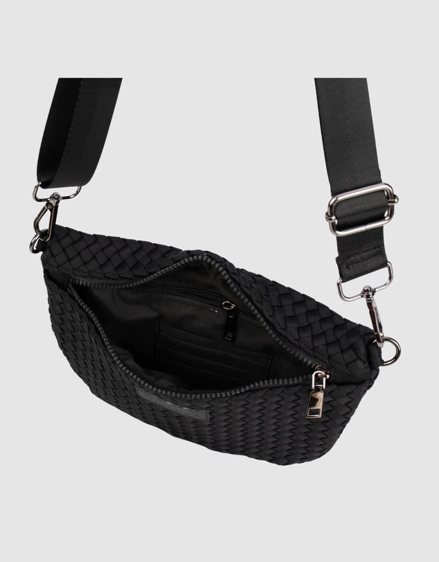 Chuchka - Woven Neoprene Belt Bag Black
