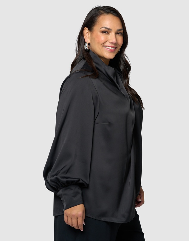 Pink Dusk by Curve Project - Bang Bang Satin Blouse