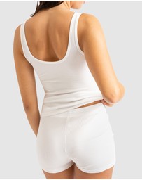 Passionata - Kate Ribbed Cotton & Modal Scoop Neck Tank Top