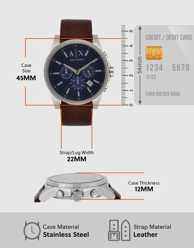Armani Exchange - Brown Chronograph Watch