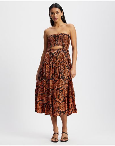 Orange Paisley