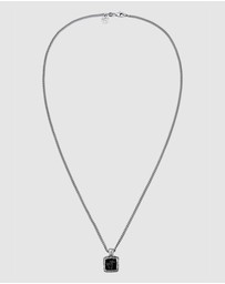 Haze & Glory - ICONIC EXCLUSIVE - Necklace Men Black Palm Onyx 925 Sterling Silver