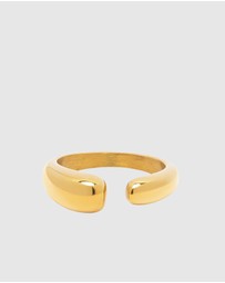 Nialaya Jewellery - Classic Cuff Ring in Gold