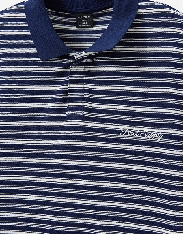 Cotton On - Box Fit Short Sleeve Polo