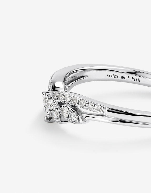 Michael Hill - Wedding Ring with 0.23 Carat TW of Diamonds in 14kt White Gold