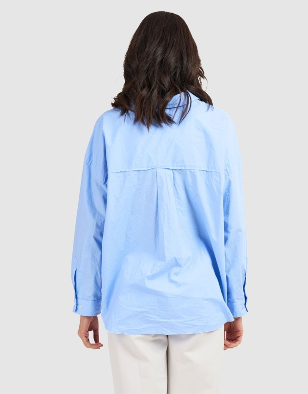 CAMIXA - Exal Oversized Frayed Edge Cotton Shirt