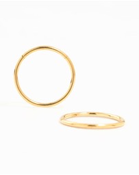 Lovisa - Gold Plated Surgical Steel Medium Sleeper Earrings 12 mm