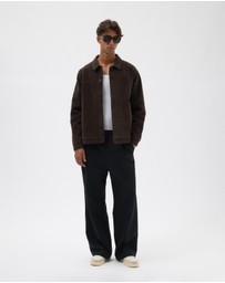 AERE - Suede Look Harrington Jacket