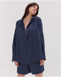 Cloth & Co. - The Dropped Yoke Shirt | Navy & White