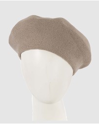 Max Alexander - European Made Beige Soft Wool Beret