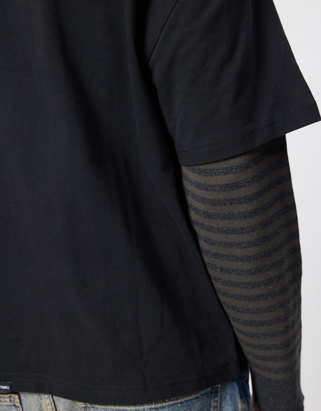 Thrills - What We Believe Layer Oversize Box Crop LS Tee